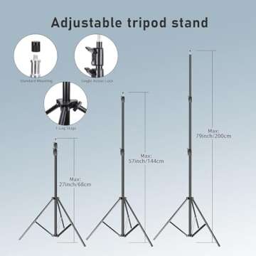 Aqirui Softbox Lighting Kit Photography Studio Light with 2 x 85W 5500K E27 Bulbs 2 x 20"x 28" Reflector Photo Equipment for YouTube Filming Product Portraits and Video