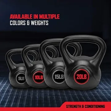 15 lb RBX Cement Kettlebell - Shock-Proof for Home Workouts