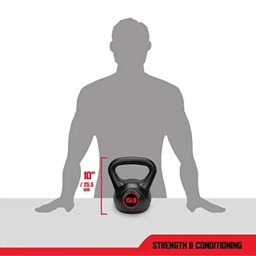 15 lb RBX Cement Kettlebell - Shock-Proof for Home Workouts