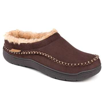 Zigzagger Men’s Slip On Moccasin Slippers for Comfort