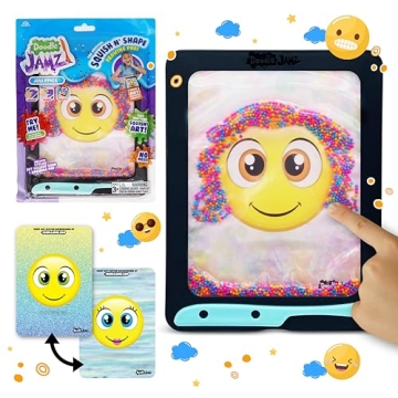 DoodleJamz JellyPics - Sensory Drawing Pads Filled with Non-Toxic Squishy Beads and Gel – Includes...