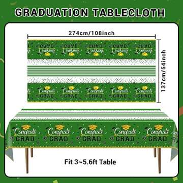 SCIONE Graduation Party Decorations Tablecloths Class of 2023, 3 Pcs Tablecover Graduation Party Sup...