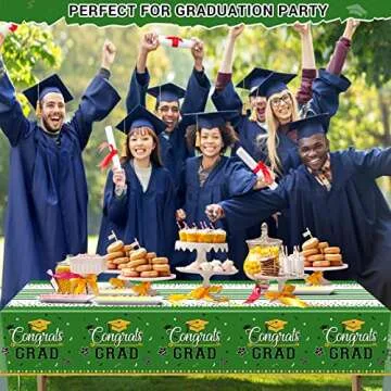 SCIONE Graduation Party Decorations Tablecloths Class of 2023, 3 Pcs Tablecover Graduation Party Supplies, 54"x108" Plastic Disposable Congrats Grad Table Clothes Decor for 2023