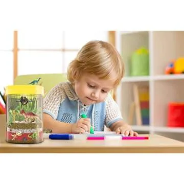 Dino World Terrarium Kit for Kids - LED Light in Lid Dinosaur Easter Toys for Boys &, Girls Age 3, 4, 5, 6, 7, 8+ Year Old Boy Gifts - Toy Dinosaurs Garden - STEM Science Gardening Kits