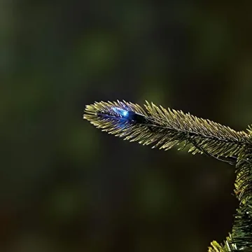 Evergreen Classics 7.5 ft Pre-Lit Vermont Spruce Quick Set Artificial Christmas Tree, Remote-Controlled Color-Changing LED Lights