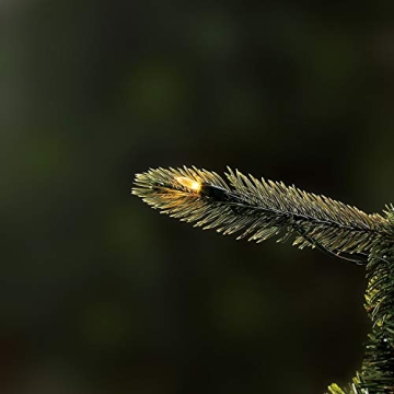 Evergreen Classics 7.5 ft Pre-Lit Vermont Spruce Quick Set Artificial Christmas Tree, Remote-Controlled Color-Changing LED Lights