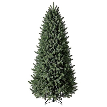 Evergreen Classics 7.5 ft Pre-Lit Vermont Spruce Quick Set Artificial Christmas Tree, Remote-Controlled Color-Changing LED Lights