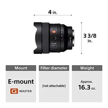 Sony FE 14mm F1.8 GM Full-Frame Large-Aperture Wide Angle Prime G Master Lens Black
