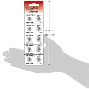 SKOANBE 10PCS 1.5V 371 370 SR920SW LR921 AG6 Button Coin Cell Watch Battery