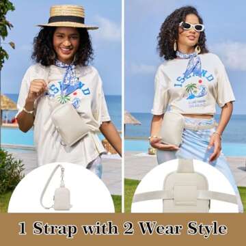 INICAT Small Crossbody Sling Bags for Women Vegan Leather Cell Phone Purse Fanny Packs