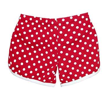 Disney Junior Ladies Minnie Mouse Peeking Short, Red Polka Dot Small