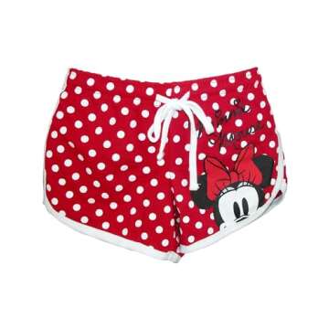 Disney Junior Ladies Minnie Mouse Peeking Short, Red Polka Dot Small