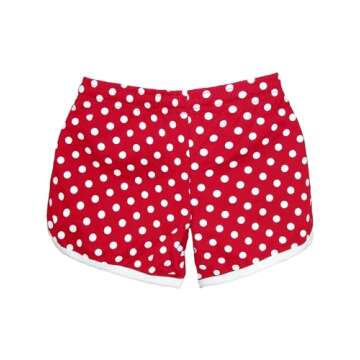 Disney Junior Ladies Minnie Mouse Peeking Short, Red Polka Dot Small