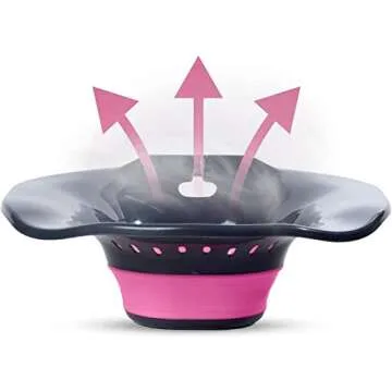 Collapsible Steam Seat with All Natural Yoni Herbs, Sitz Bath Seat - Soothes Hemorrhoids, Supports Ph Balance, Postpartum Care, Cleanse Vaginal Odor & Menstrual Cramps - Feminine Toilet Product