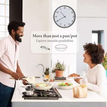 BAZOVA 11 Piece Non Stick Ceramic Cookware Set with Handles