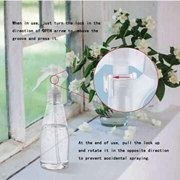 dedoot Clear Spray Bottle for Hair, Plant Mister Spray Bottle, 2 Pack Empty Small 7oz Plastic Refill...