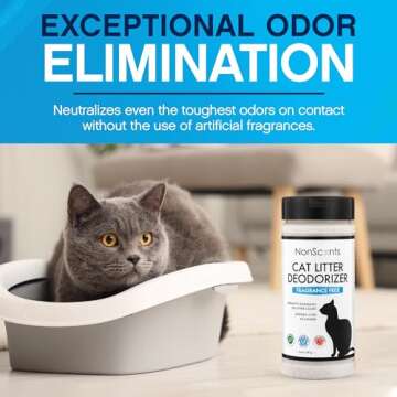 NonScents Cat Litter Deodorizer - Litter Box Odor Eliminator - Less Scooping Extends Kitty Litter Li...