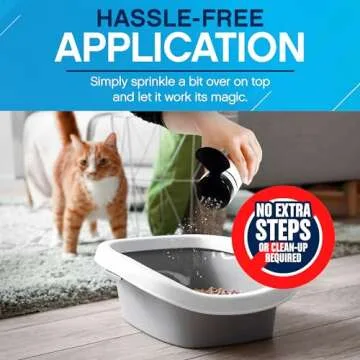 NonScents Cat Litter Deodorizer - Litter Box Odor Eliminator - Less Scooping Extends Kitty Litter Lifespan - Fragrance-Free Formula Eliminates Unpleasant Cat Odors - Fresh Scent Litter Pans (2-Pack)