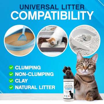 NonScents Cat Litter Deodorizer - Litter Box Odor Eliminator - Less Scooping Extends Kitty Litter Lifespan - Fragrance-Free Formula Eliminates Unpleasant Cat Odors - Fresh Scent Litter Pans (2-Pack)