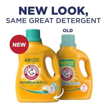 Arm & Hammer Sensitive Skin Plus Fresh Scent, 105 Loads Liquid Laundry Detergent, 105 Fl oz
