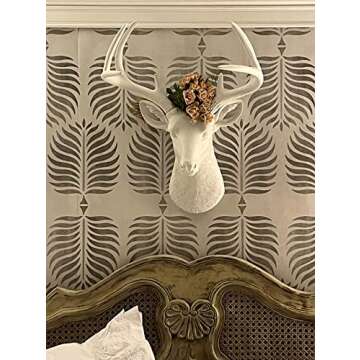 Wall Charmers Large White Faux Deer Head - 21 inch Faux Taxidermy Animal Head Wall Decor - Handmade ...