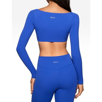 Stylish INGIA Womens Square Neck Crop Top for Comfort