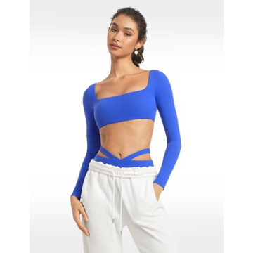Stylish INGIA Womens Square Neck Crop Top for Comfort