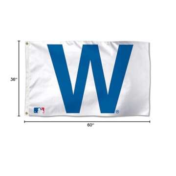 Wincraft MLB Chicago Cubs W Deluxe Flag, 3 x 5', Multicolor