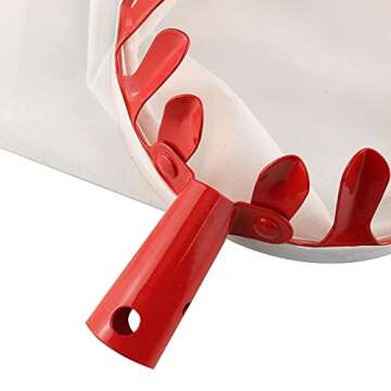 JCBIZ Metal Fruit Picker 140mm Red Agricultural Garden Hardware Tools High Altitude Portable Fruit Picker for Harvest Picking Apple Citrus Pear Peach