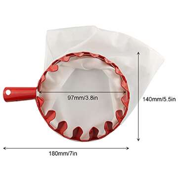 JCBIZ Metal Fruit Picker 140mm Red Agricultural Garden Hardware Tools High Altitude Portable Fruit Picker for Harvest Picking Apple Citrus Pear Peach