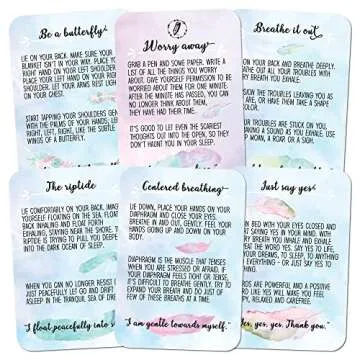 Sleep Tight Cards – 45 Meditation and Mindfulness Cards - Calm Down and Relax & Relief Stress and Anxiety - Self Care, Therapy & Counseling Tool