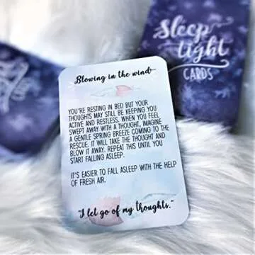 Sleep Tight Cards – 45 Meditation and Mindfulness Cards - Calm Down and Relax & Relief Stress and Anxiety - Self Care, Therapy & Counseling Tool