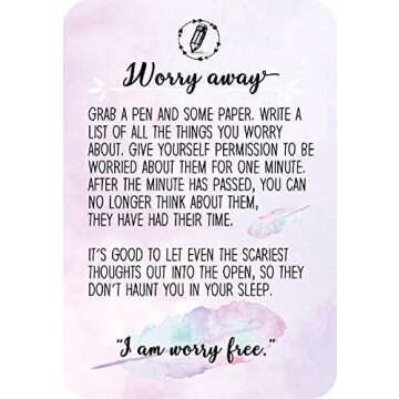 Sleep Tight Cards – 45 Meditation and Mindfulness Cards - Calm Down and Relax & Relief Stress and Anxiety - Self Care, Therapy & Counseling Tool