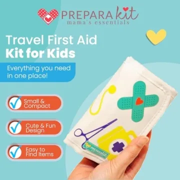 PreparaKit Mini Travel First Aid Kit for Kids - TSA Approved
