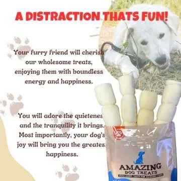 Amazing Dog Treats - Beef Cheek Rolls (6 Inch Regular - 4 Pcs) - No Hide - Safe Rawhide Alternative Dog Chew - Great for Power Chewers - Long Lasting Dog Chew - No Splinters - Retriever Rolls For Dogs