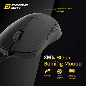 Premium ENDGAME GEAR XM1r Gaming Mouse with Incredible DPI and Comfort Features