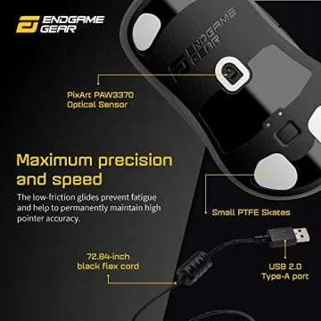 ENDGAME GEAR XM1r Gaming Mouse with High DPI and Comfort