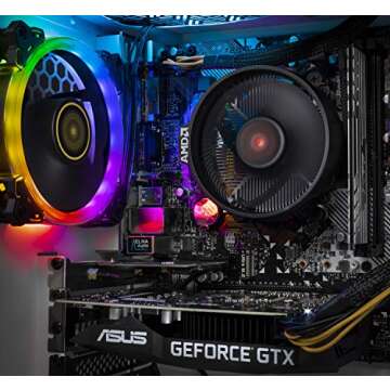 Skytech Shiva Gaming PC Desktop - AMD Ryzen 5 2600, NVIDIA RTX 2060, 16GB DDR4, 500G SSD, RGB Fans