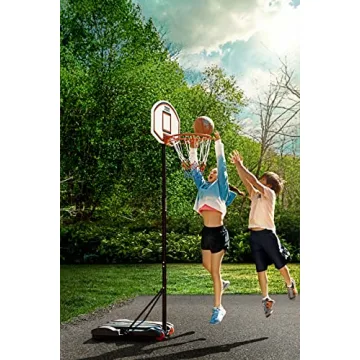 Adjustable Basketball Hoop 5-7 FT for Kids Outdoor Play