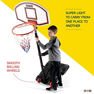 Adjustable Basketball Hoop 5-7 FT for Kids Outdoor Play