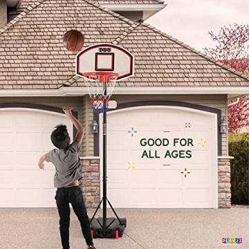 Adjustable Basketball Hoop 5-7 FT for Kids Outdoor Play
