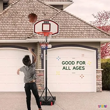Adjustable Basketball Hoop 5-7 FT for Kids Outdoor Play