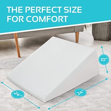 10-Inch Bed Wedge Pillow | Sleep Better with Ultimate Support