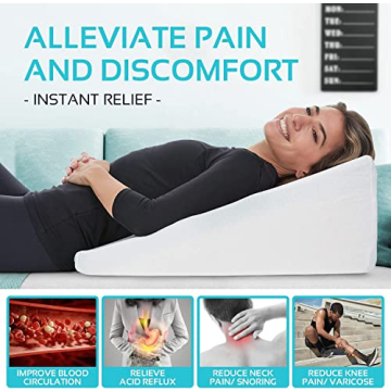 10-Inch Bed Wedge Pillow | Sleep Better with Ultimate Support