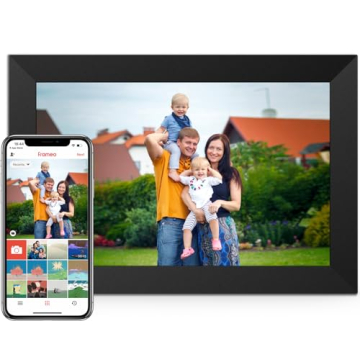 WiFi 10.1'' Digital Photo Frame with HD Resolution and Touchscreen Sharing via App
