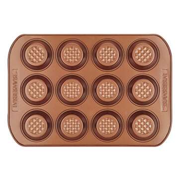Farberware 47142 Colorvive Nonstick 12-Cup Muffin Tin / Nonstick 12-Cup Cupcake Tin - 12 Cup, Brown