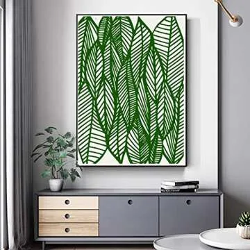 TIAMECH 6 Pieces Abstract Geometry Texture Stencils for Painting Reusable Hollow Leaves Lines Layering Stencil DIY Scrapbook Coloring Decorative A4 Size Templates