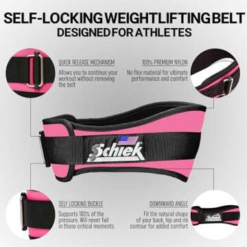 Schiek Sports Model 2004 Nylon 4 3/4" Weight Lifting Belt