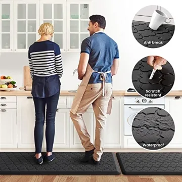 Ergonomic Anti-Fatigue Kitchen Mats Set - 2PCS