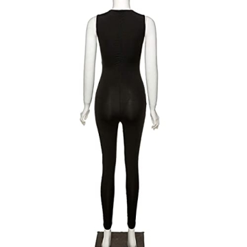 LuFeng Women's Sexy Zipper Bodycon Jumpsuit for Parties